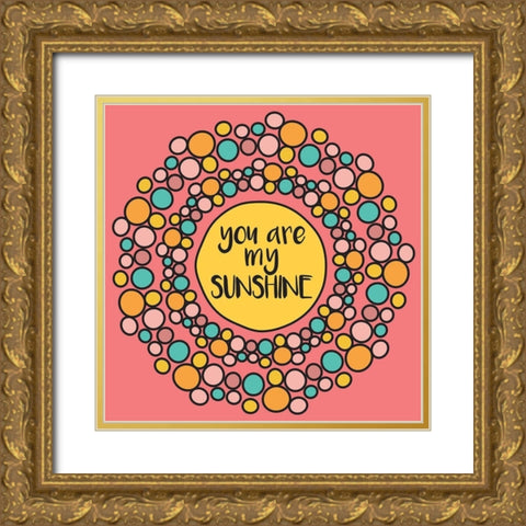 Whimsical Sunshine Gold Ornate Wood Framed Art Print with Double Matting by Hogan, Melody