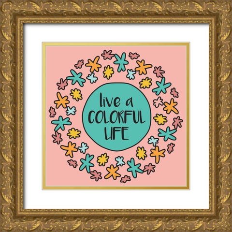 Whimsical Life Gold Ornate Wood Framed Art Print with Double Matting by Hogan, Melody