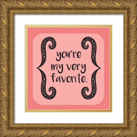 Whimsical Favorite Gold Ornate Wood Framed Art Print with Double Matting by Hogan, Melody