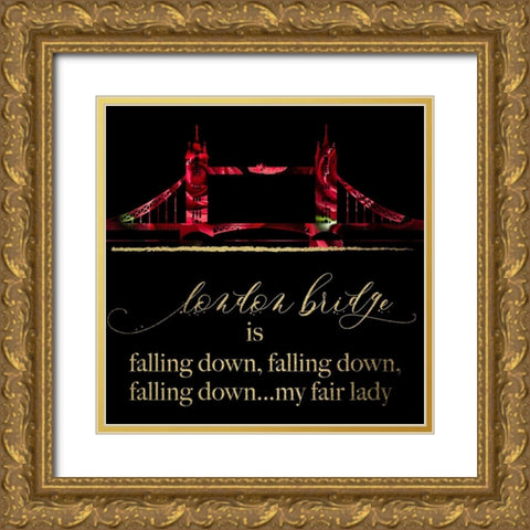 London Glam 3 Gold Ornate Wood Framed Art Print with Double Matting by Hogan, Melody