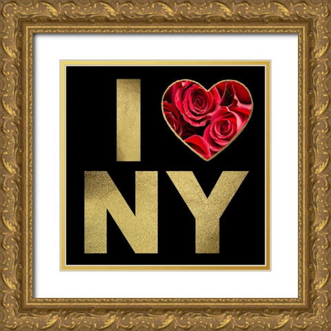 NYC Glam 2 Gold Ornate Wood Framed Art Print with Double Matting by Hogan, Melody