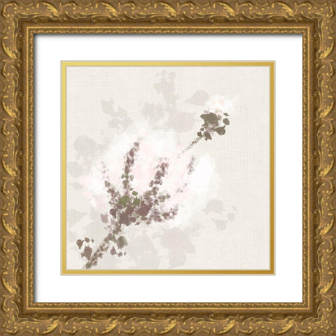 Cotton Boll 1 Gold Ornate Wood Framed Art Print with Double Matting by Hogan, Melody