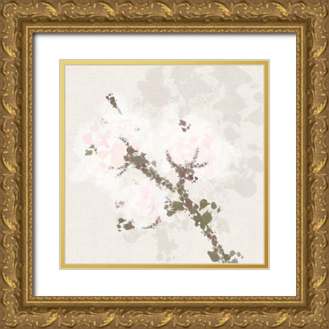 Cotton Boll 2 Gold Ornate Wood Framed Art Print with Double Matting by Hogan, Melody