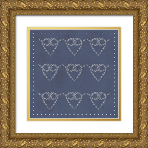 Lots of Knots Gold Ornate Wood Framed Art Print with Double Matting by Hogan, Melody