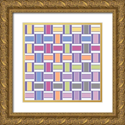 Mood Boost Weave 1 Gold Ornate Wood Framed Art Print with Double Matting by Hogan, Melody