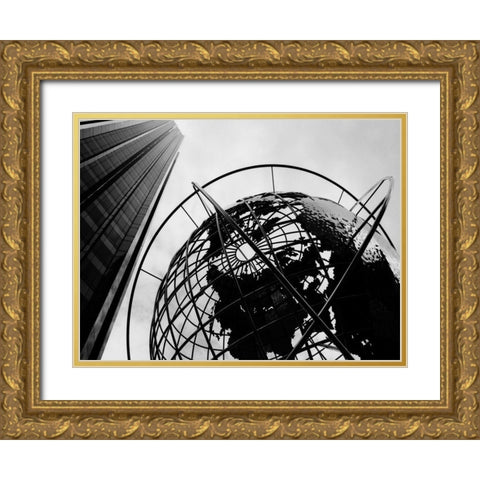 Concrete Planet 37 Gold Ornate Wood Framed Art Print with Double Matting by Joseph, Michael