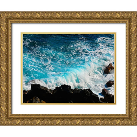 Mystic Ocean 1 Gold Ornate Wood Framed Art Print with Double Matting by Nebula, Melissa