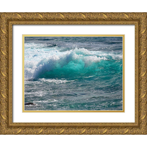Shoreline 1 Gold Ornate Wood Framed Art Print with Double Matting by Nebula, Melissa