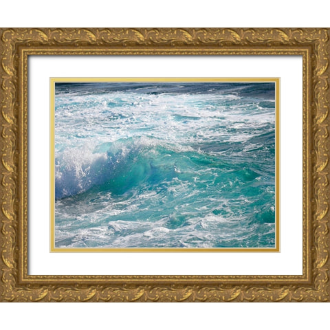 Shoreline 2 Gold Ornate Wood Framed Art Print with Double Matting by Nebula, Melissa