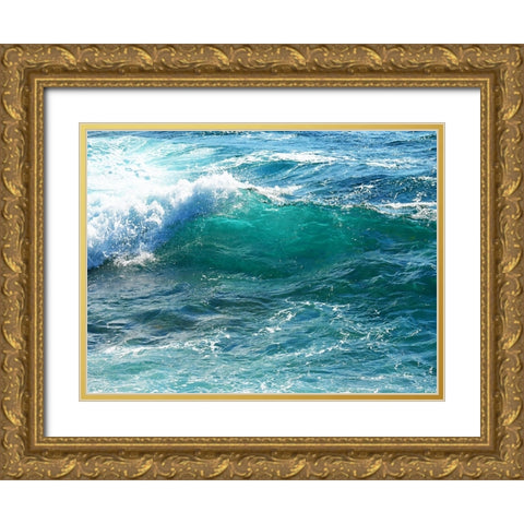 Shoreline 3 Gold Ornate Wood Framed Art Print with Double Matting by Nebula, Melissa