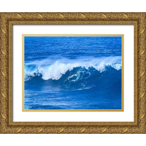 Pacific Cool Gold Ornate Wood Framed Art Print with Double Matting by Nebula, Melissa