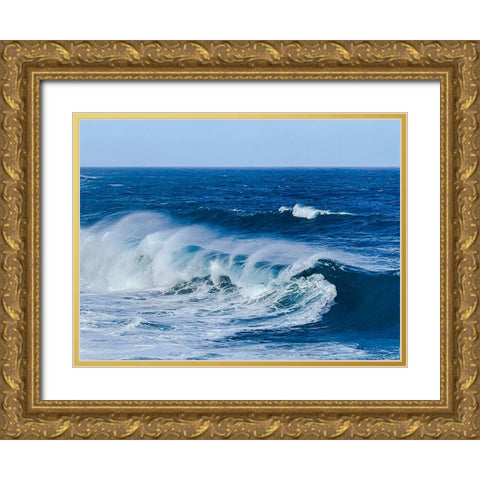 Wave Wash Gold Ornate Wood Framed Art Print with Double Matting by Nebula, Melissa