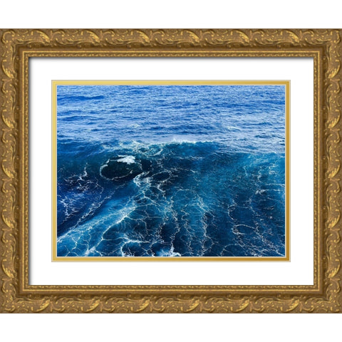 Ocean Churn Gold Ornate Wood Framed Art Print with Double Matting by Nebula, Melissa