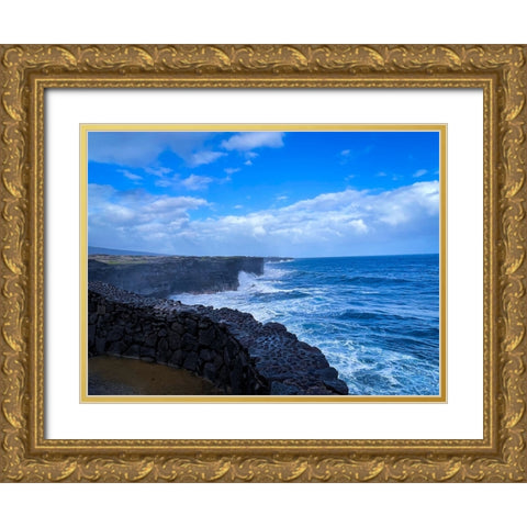 Pacific Crest Gold Ornate Wood Framed Art Print with Double Matting by Nebula, Melissa