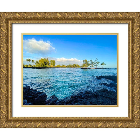 Tidal Calm Gold Ornate Wood Framed Art Print with Double Matting by Nebula, Melissa
