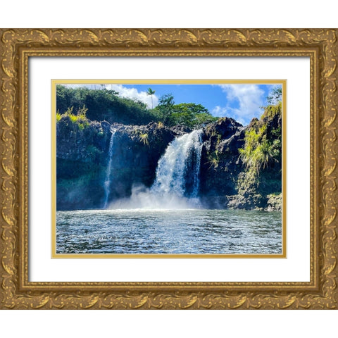 Wailuku Cleanse Gold Ornate Wood Framed Art Print with Double Matting by Nebula, Melissa