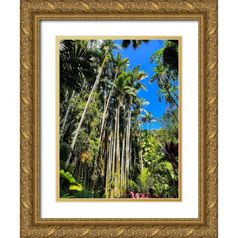 Reaching Palms Gold Ornate Wood Framed Art Print with Double Matting by Nebula, Melissa