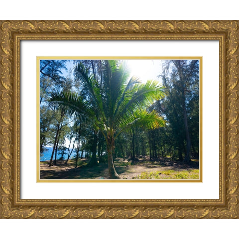 Palm 1 Gold Ornate Wood Framed Art Print with Double Matting by Nebula, Melissa