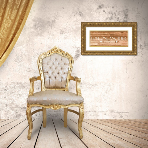 Love All Gold Ornate Wood Framed Art Print with Double Matting by Prime, Marcus
