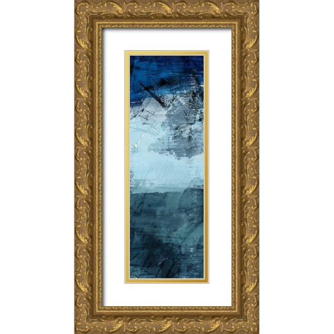 Flaring Indigos 2 Gold Ornate Wood Framed Art Print with Double Matting by Prime, Marcus