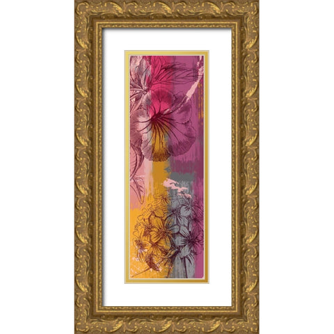 Flower Wine 1 Gold Ornate Wood Framed Art Print with Double Matting by Prime, Marcus