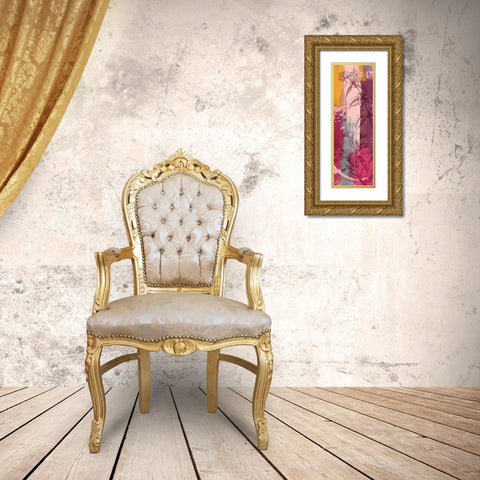 Flower Wine 2 Gold Ornate Wood Framed Art Print with Double Matting by Prime, Marcus
