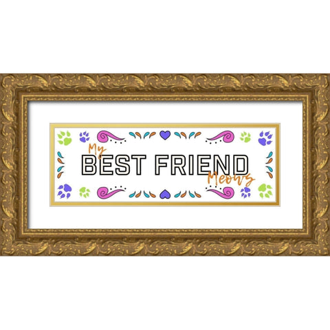 Sugar Best Friend 1 Gold Ornate Wood Framed Art Print with Double Matting by Prime, Marcus
