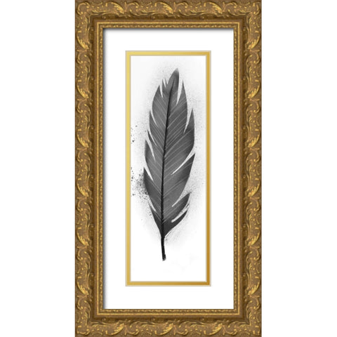 Wonder Feather 1 Gold Ornate Wood Framed Art Print with Double Matting by Prime, Marcus