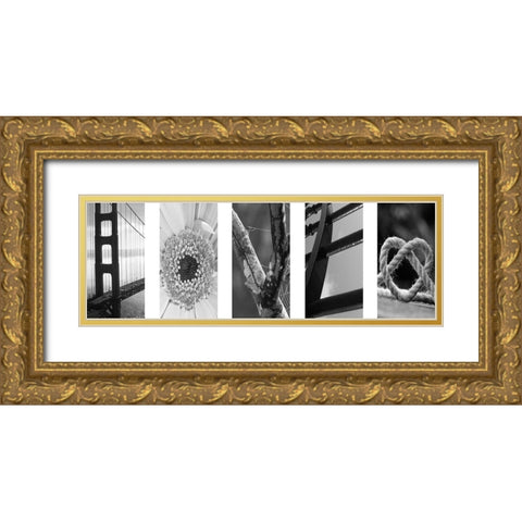 Love Collage 1 Gold Ornate Wood Framed Art Print with Double Matting by Prime, Marcus