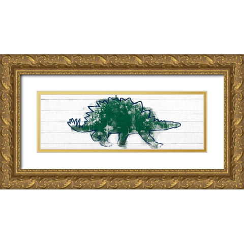 Kiddie Dino 2 Gold Ornate Wood Framed Art Print with Double Matting by Prime, Marcus
