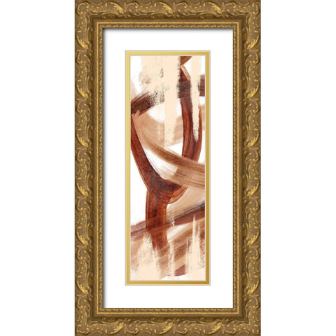 Oil Streak 3 Gold Ornate Wood Framed Art Print with Double Matting by Prime, Marcus