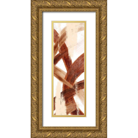 Oil Streak 4 Gold Ornate Wood Framed Art Print with Double Matting by Prime, Marcus