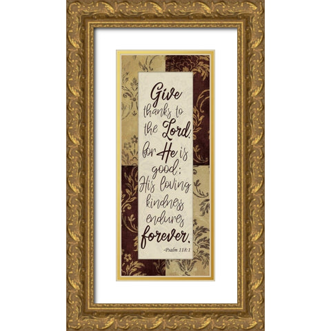 Kindness Endures Gold Ornate Wood Framed Art Print with Double Matting by Prime, Marcus