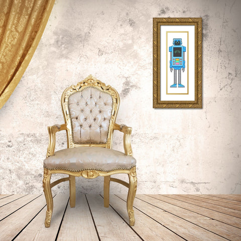 Heart Beat Bot Gold Ornate Wood Framed Art Print with Double Matting by Prime, Marcus