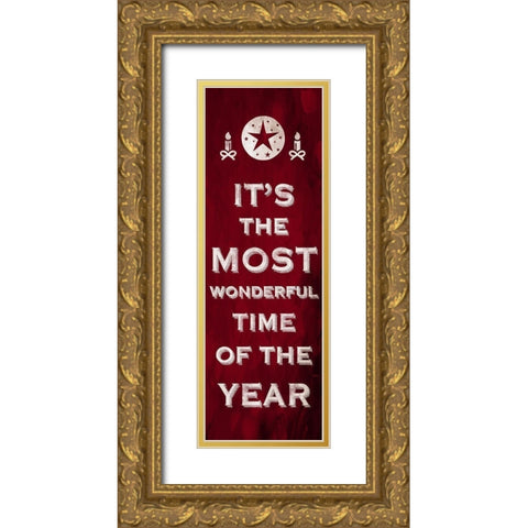 Wonderful Time Gold Ornate Wood Framed Art Print with Double Matting by Prime, Marcus