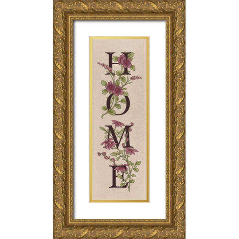 Floral Home 2 Gold Ornate Wood Framed Art Print with Double Matting by Prime, Marcus
