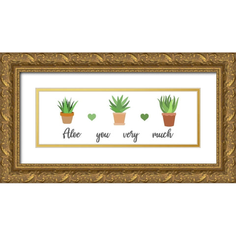 Aloe You Very Much Gold Ornate Wood Framed Art Print with Double Matting by Prime, Marcus