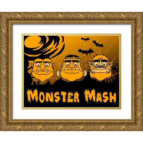 Monster Mash Gold Ornate Wood Framed Art Print with Double Matting by Prime, Marcus
