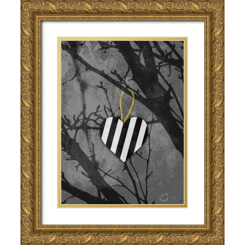 Lonely Heart Gold Ornate Wood Framed Art Print with Double Matting by Prime, Marcus