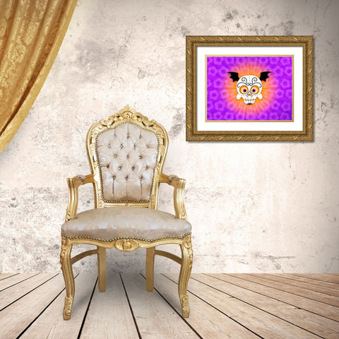 Dia De Los Muertos 3 Gold Ornate Wood Framed Art Print with Double Matting by Prime, Marcus