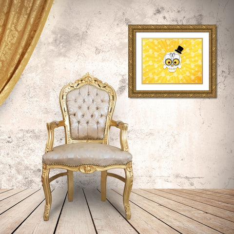 Dia De Los Muertos 4 Gold Ornate Wood Framed Art Print with Double Matting by Prime, Marcus