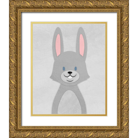 Cheery Bunny Gold Ornate Wood Framed Art Print with Double Matting by Prime, Marcus