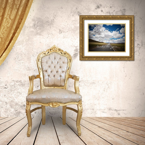 Road To You Gold Ornate Wood Framed Art Print with Double Matting by Prime, Marcus