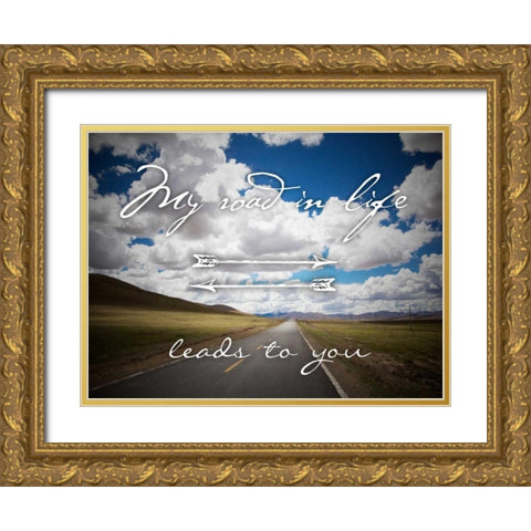 Road To You Gold Ornate Wood Framed Art Print with Double Matting by Prime, Marcus