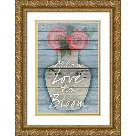 Blooming Love Gold Ornate Wood Framed Art Print with Double Matting by Prime, Marcus