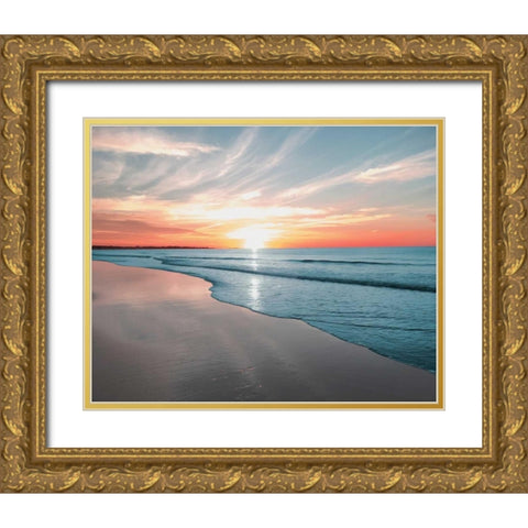 Relaxing Morning Gold Ornate Wood Framed Art Print with Double Matting by Prime, Marcus