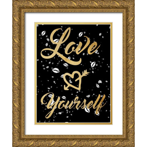 Love Yourself Gold Ornate Wood Framed Art Print with Double Matting by Prime, Marcus