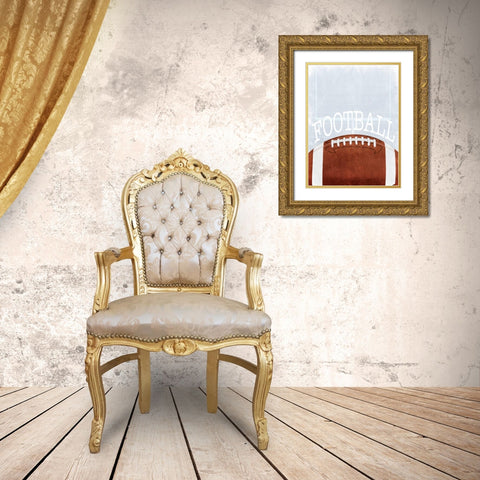 Football Love 2 Gold Ornate Wood Framed Art Print with Double Matting by Prime, Marcus