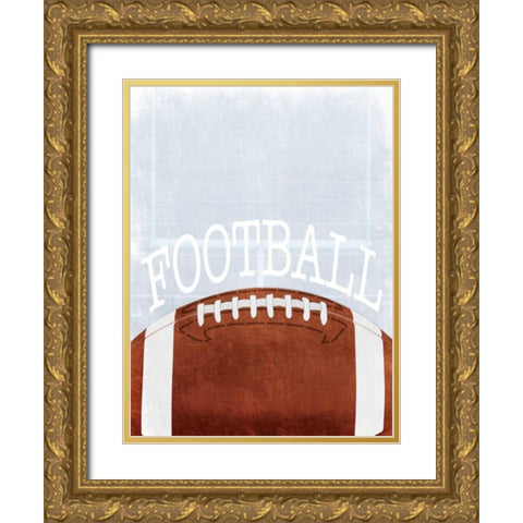 Football Love 2 Gold Ornate Wood Framed Art Print with Double Matting by Prime, Marcus
