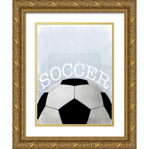 Soccer Love 2 Gold Ornate Wood Framed Art Print with Double Matting by Prime, Marcus